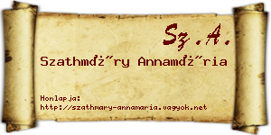 Szathmáry Annamária névjegykártya