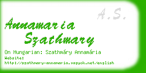 annamaria szathmary business card
