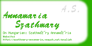 annamaria szathmary business card